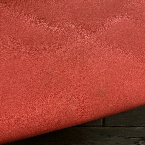 Fossil Women's Vintage Orange Clutch Gold Zipper Lock - Picture 4 of 6